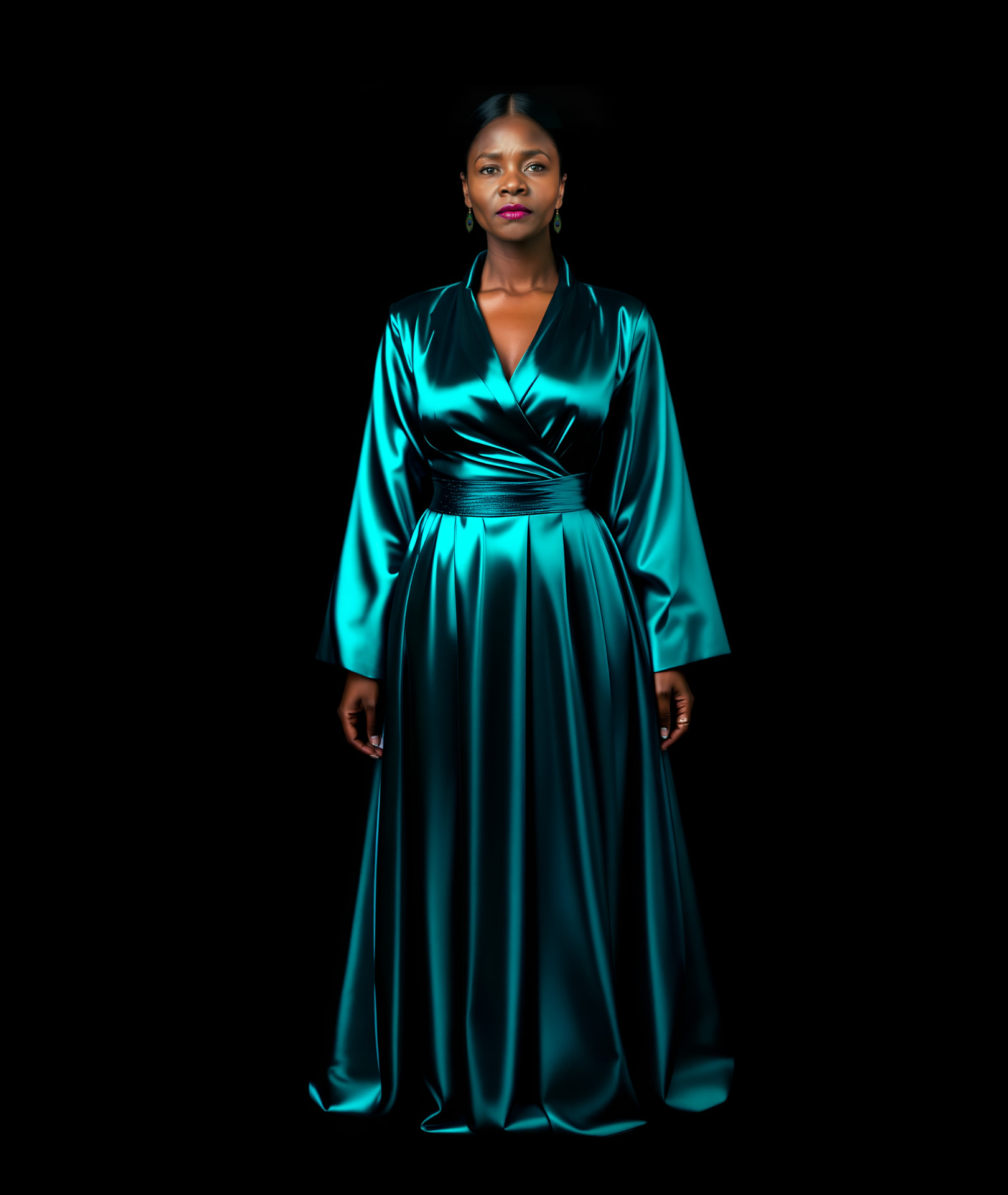 Lady in her Season 2 green robe