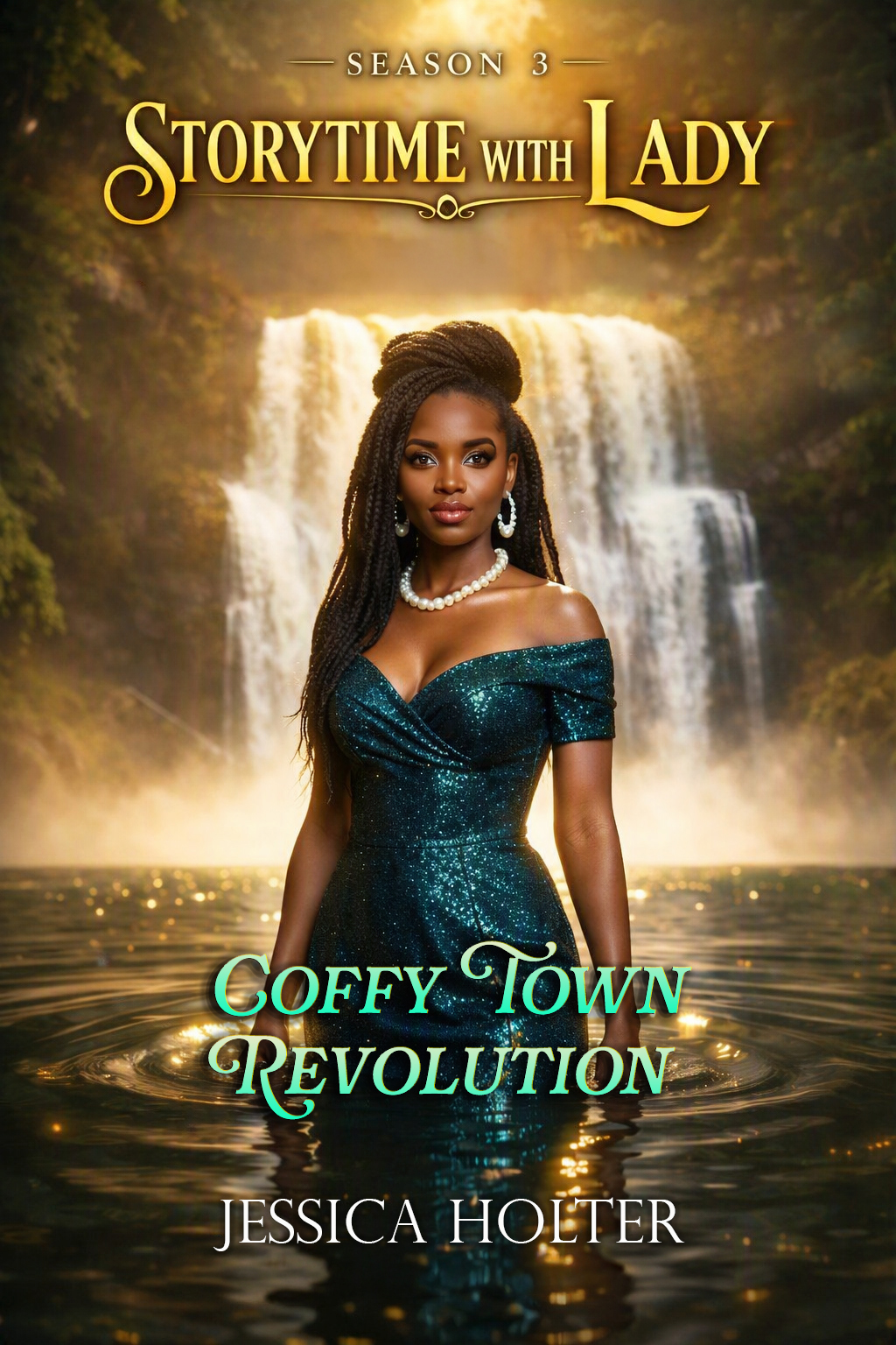 Storytime with Lady, Season 3: Coffy Town Revolution — printable paperback cover by Jessica Holter.
