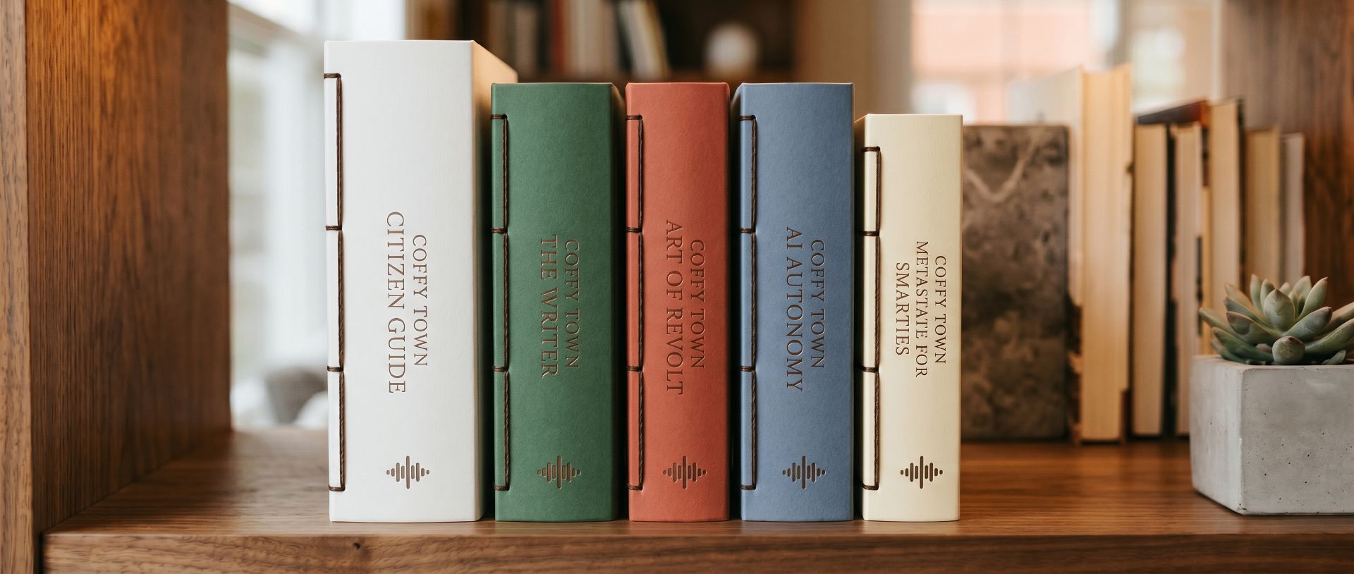Voices of Foster Care book set — Citizen Guide, The Writer, Art of Revolt, AI Autonomy, Metastate for Smarties